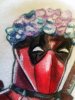 Ручная роспись рисунки на футболки куртки кеды свитшоты платья Дэдпул