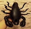 Авторская интерьерная мягкая игрушка ручной работы из натуральной кожи СКОРПИОН