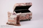 Дизайнерский пуфик ручной работы с местом для хранения 