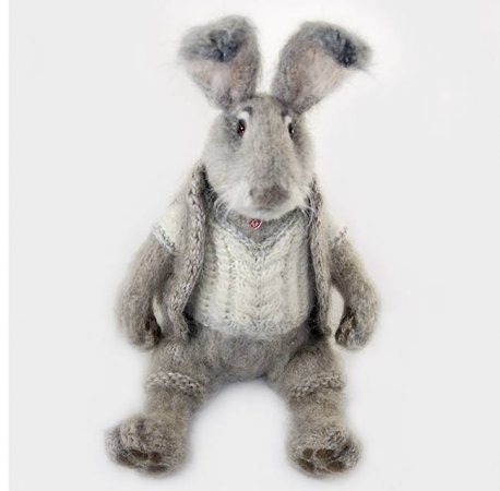 Кролик Арнольд вязаная интерьерная игрушка