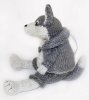 Собачка Хаски вязаная игрушка в подарок