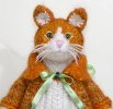 Котик вязаный интерьерная игрушка