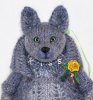Котик вязаный интерьерная игрушка