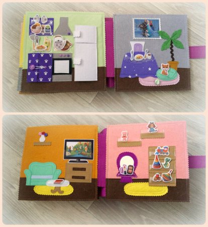 Книга из фетра Кукольный домик