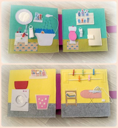 Книга из фетра Кукольный домик