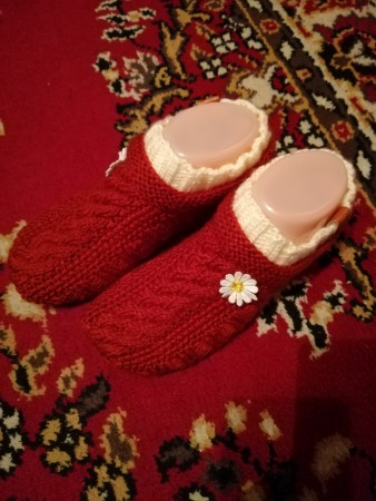 Превью Вязанные тапочки